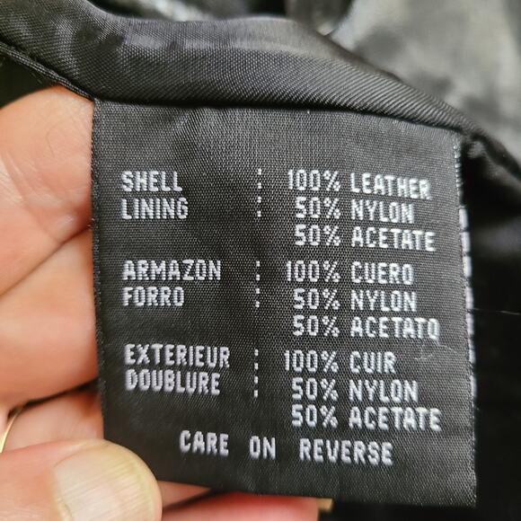 Kenneth Cole Reaction Y2K Soft Black Leather Lined Jacket Blazer Women's L - Picture 7 of 11